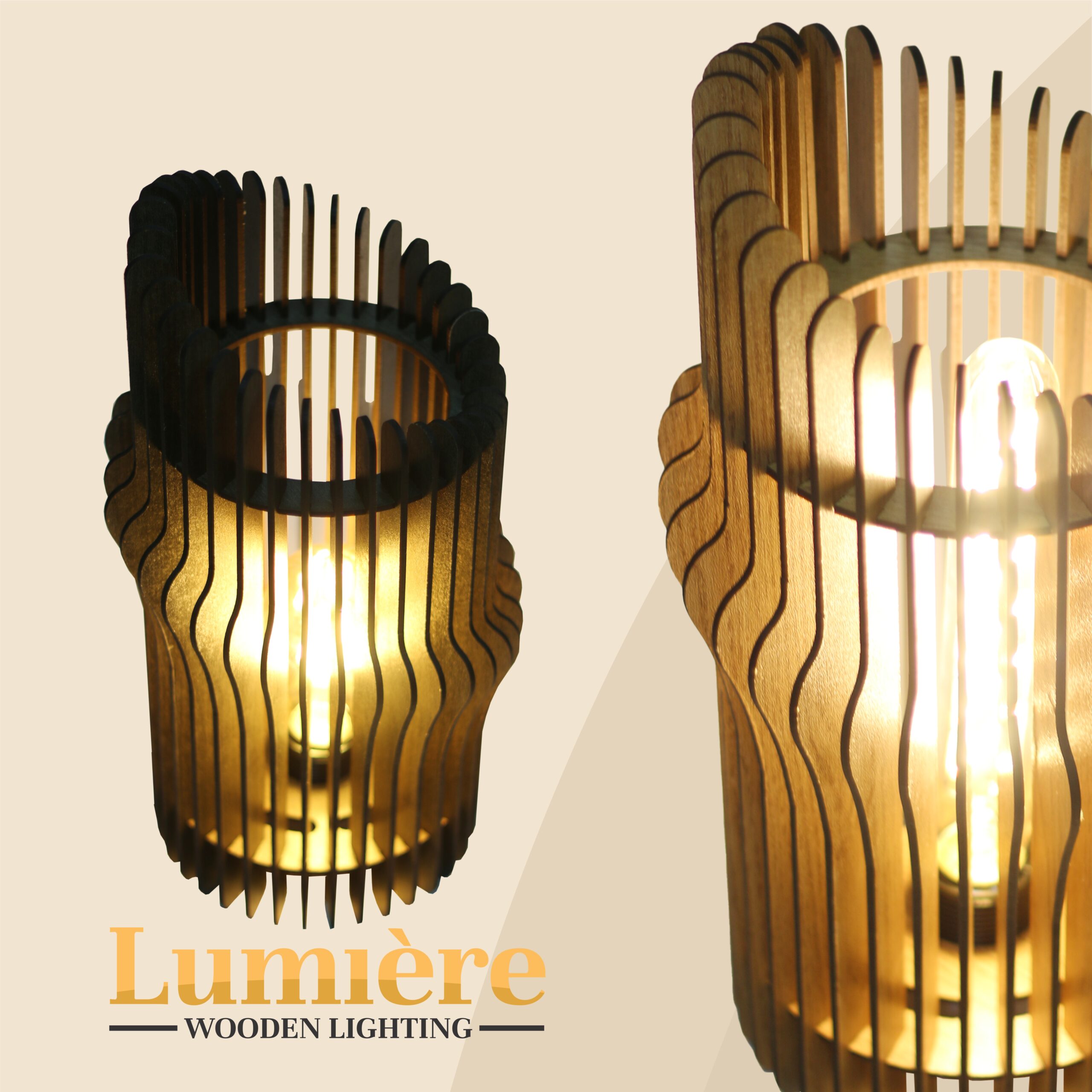 LAMPA LE HAVRE Drvena stona lampa LE HAVRE – dekorativna rasvjeta od drveta