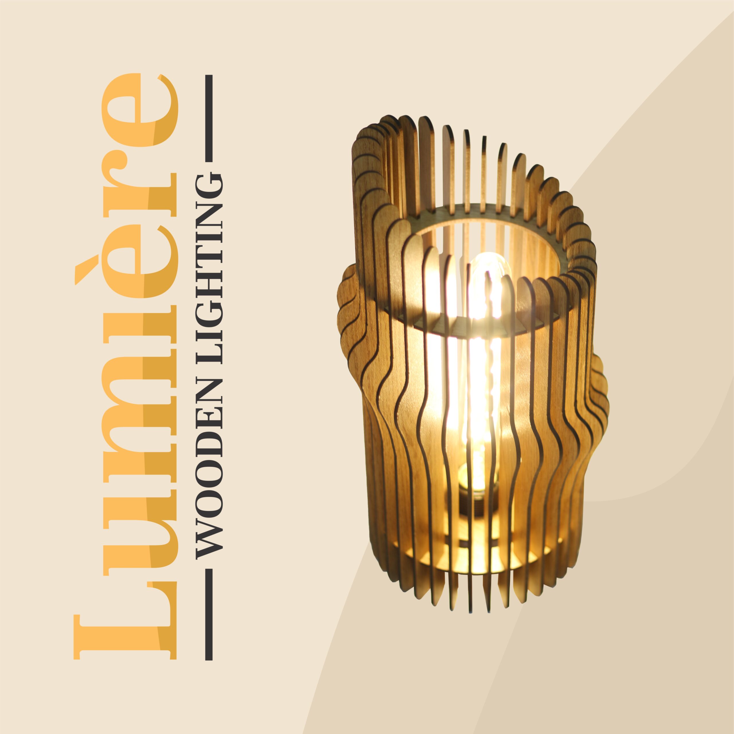 LAMPA LE HAVRE Drvena stona lampa LE HAVRE – dekorativna rasvjeta od drveta