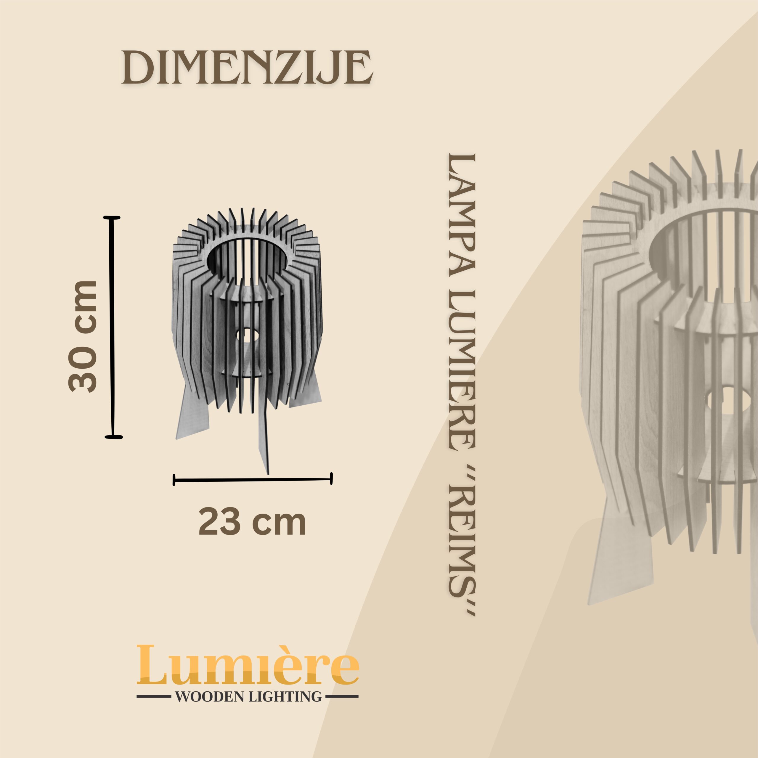 drvena stona lampa Drvena stona lampa REIMS – dekorativna rasvjeta od drveta